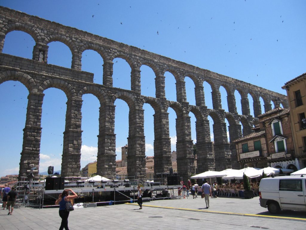 Roman aqueduct in Segovia