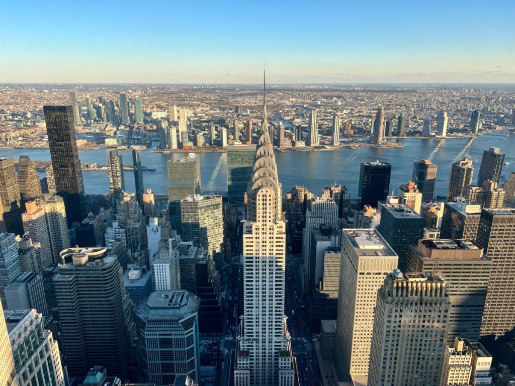 View of the Chrysler building from Summit at One Vanderbilt