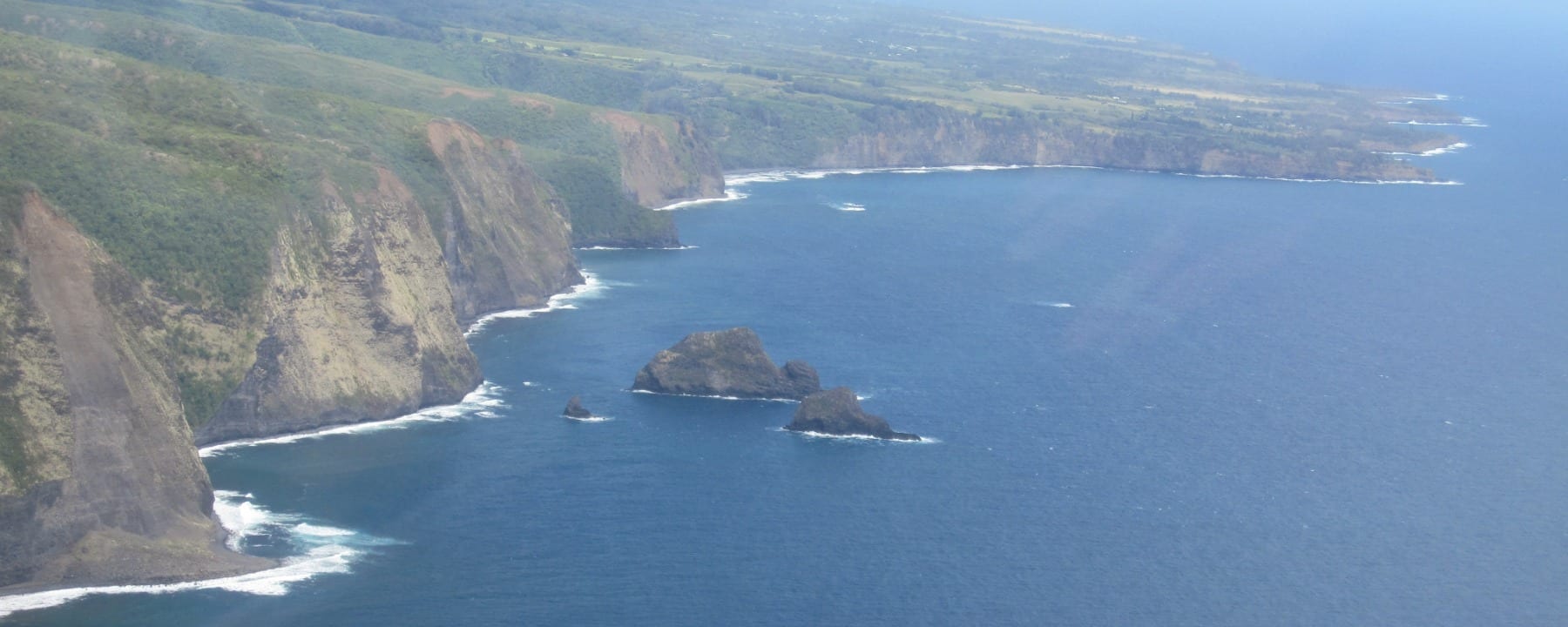 Cliffs of the Big Island from helicopter