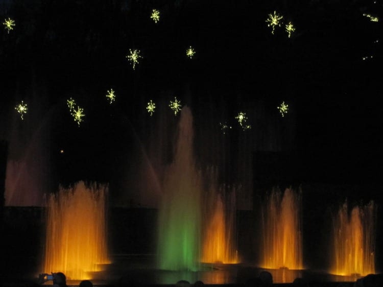 Christmas Fountain Light show at Longwood Gardens