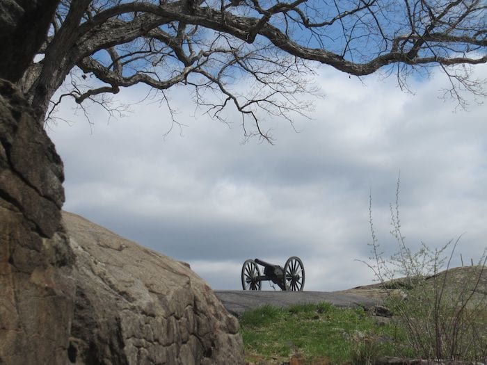 Cannon at Devil's Den at Gettysburg PA