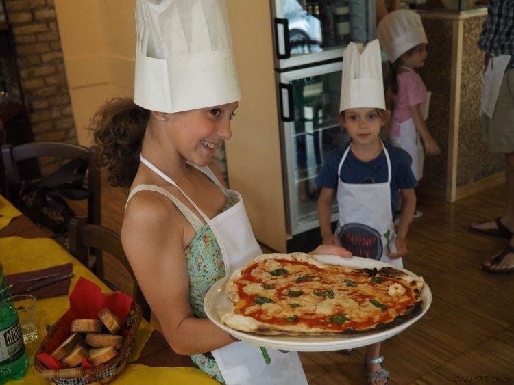 Kids Pizza Making Class in Rome with Eating Italy Pizza School