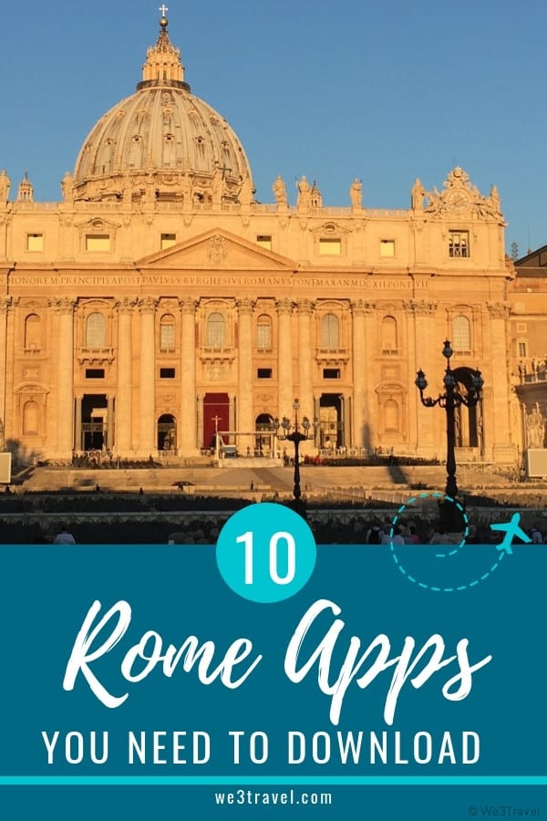 Rome apps that you need to download to your smartphone before you go. Mobile app recommendations for finding your way, finding what to do, and where to eat. #rome #italy #mobileapps #apps #iphoneapps