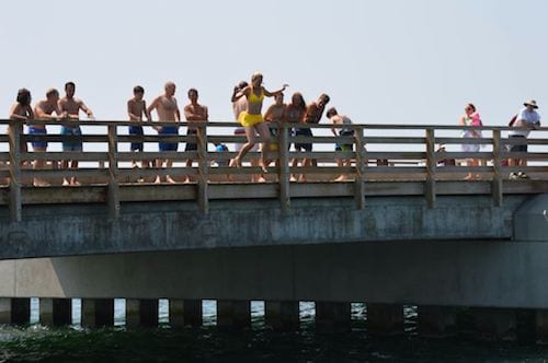 Jumping from Jaws Bridge - What to do on Martha's Vineyard