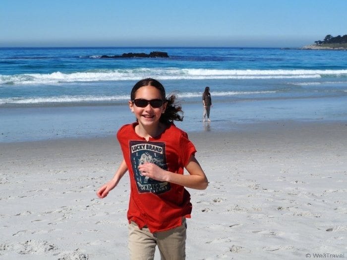 What to do in Carmel with kids -- definitely spend some time playing on the gorgeous beach!