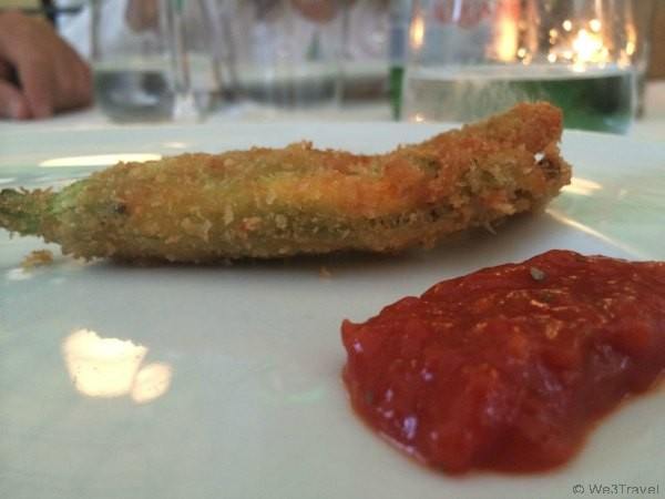 Where to eat in Capri, Italy -- Villa Verde is a must for its fried zucchini flowers and pasta fagioli