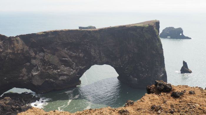 Dyrhaloey arch -- where to find puffins in Iceland