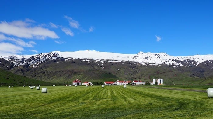 Eyjafjallajökull and farm