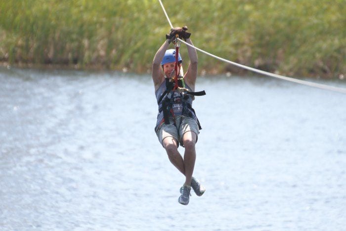 Ziplining in Gulf Shores Alabama with Hummingbird Ziplines at Gulf Adventure Center