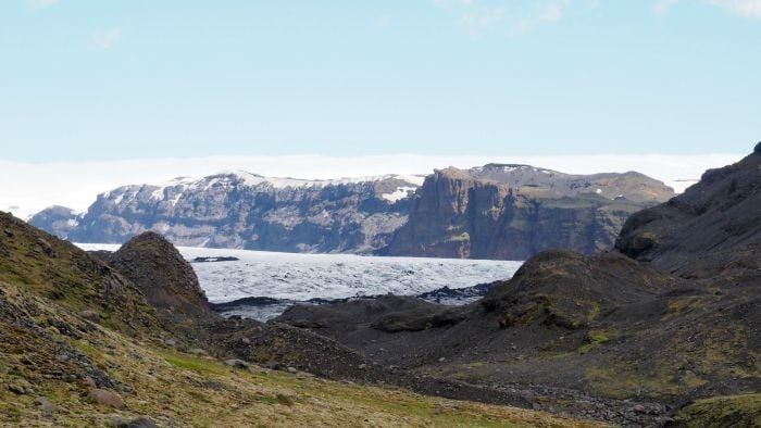 Glacier hiking in Iceland with Arcanum Glacier Tours -- glacier and valley