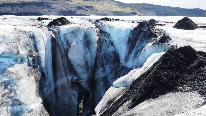 Glacier hiking in Iceland with Arcanum Glacier Tours -- glacier waterfall