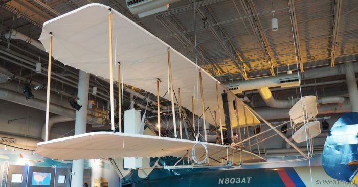 Wright Flyer replica at the NASA Virginia Air and Space Center in Hampton, VA
