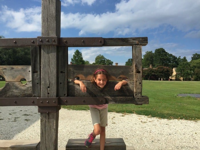 Outside the Courthouse in Colonial Williamsburg