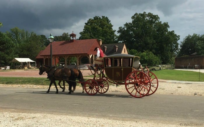 Horse and carriage in Colonial Williamsburg