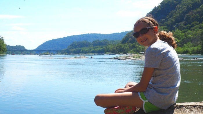 Enjoying the view from The Point in Harpers Ferry West Virginia