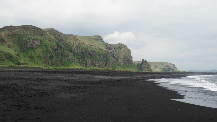 The black sand of Vik in Iceland