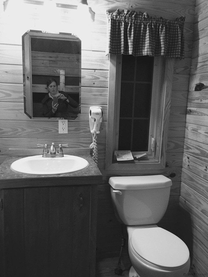 KOA Deluxe cabin bathroom
