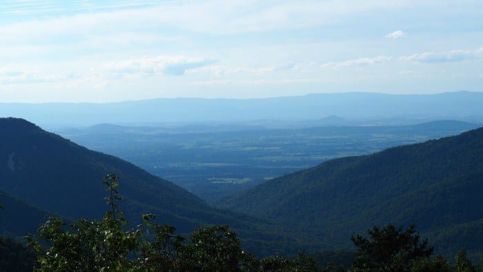 Blue Ridge Mountains in Shenandoah National Park