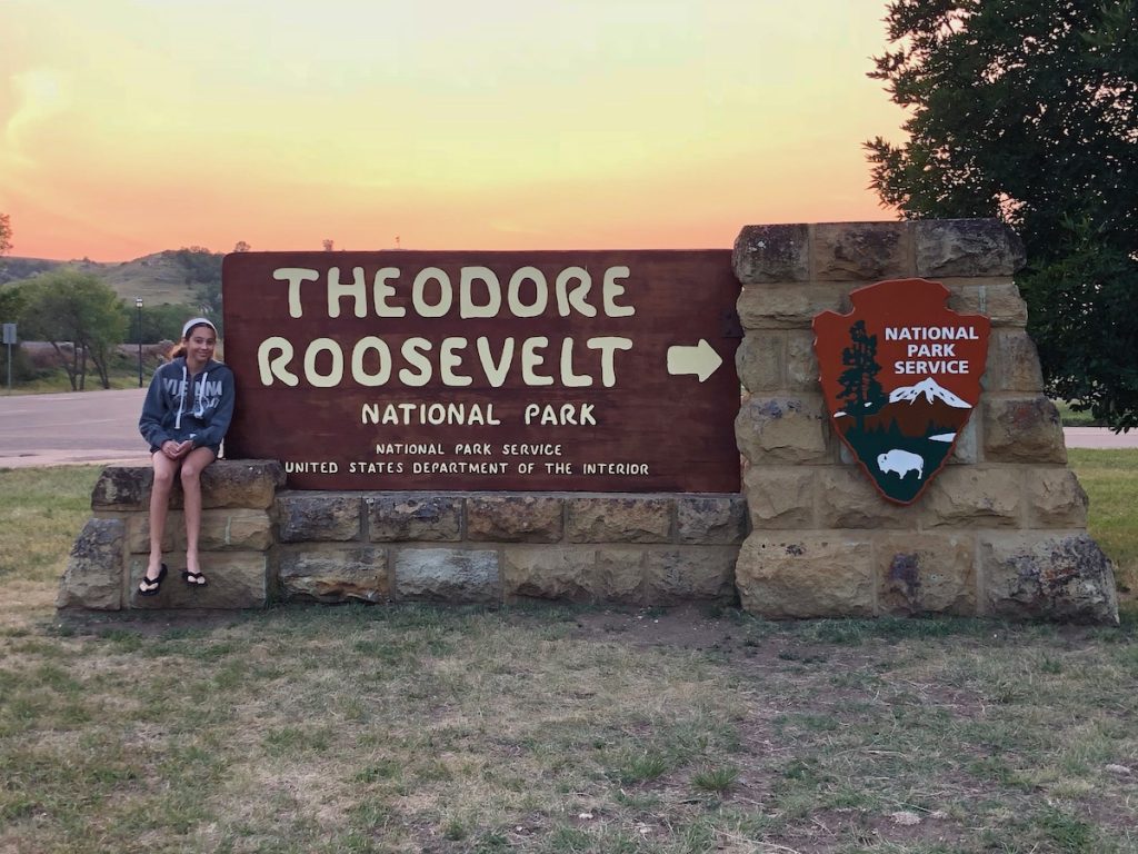 Theodore Roosevelt National Park entrance sign