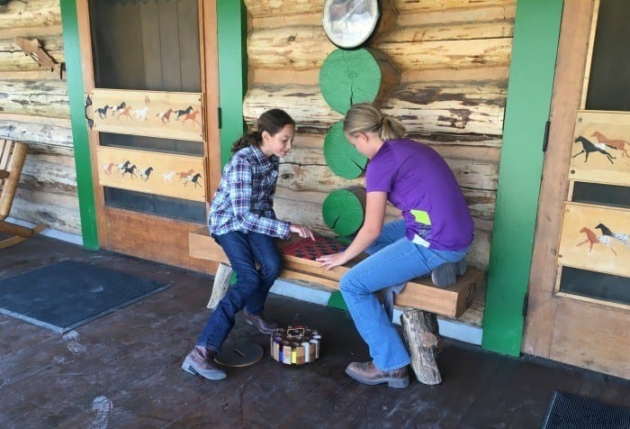 Playing checkers at the nine quarter circle ranch