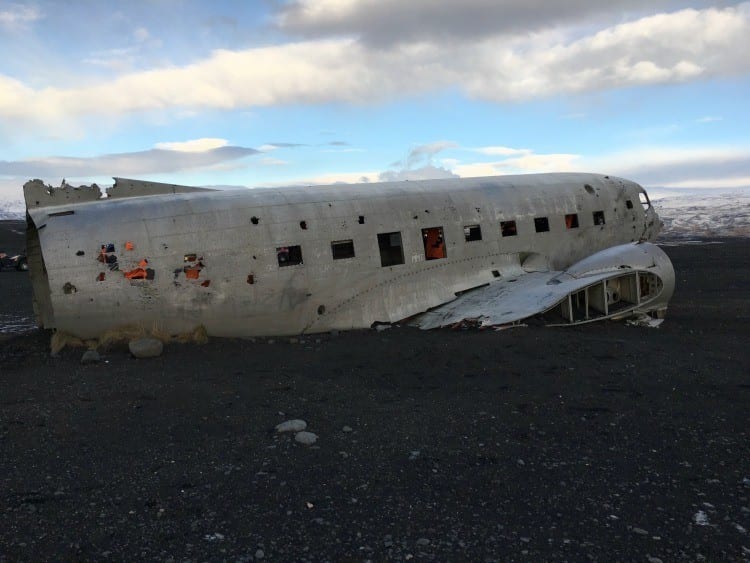 plane wreck in Iceland