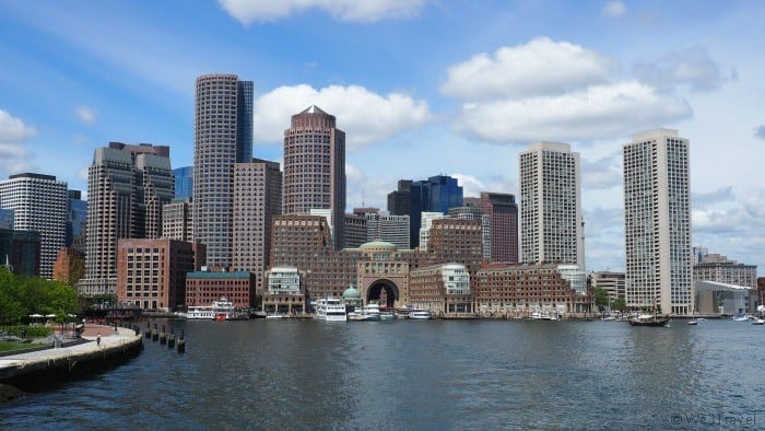 Boston skyline from a Harbor Cruise