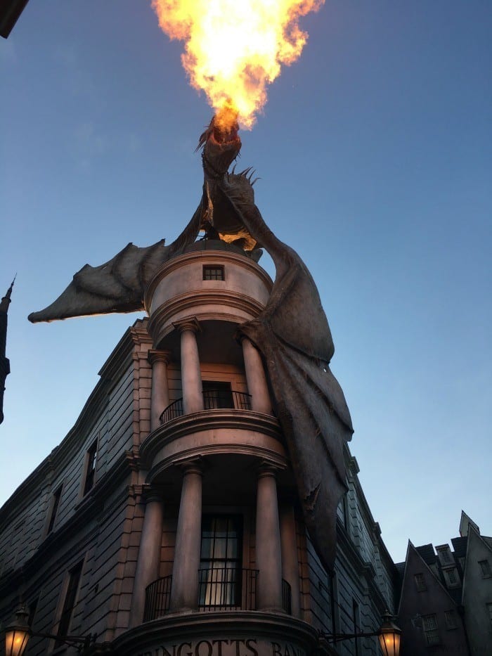 Gringotts dragon spitting fire