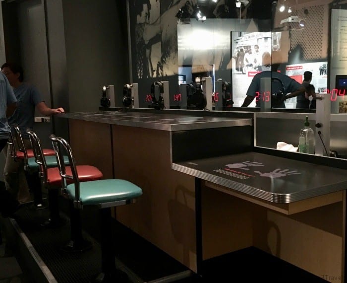 Center for Civil and Human Rights lunch counter exhibit