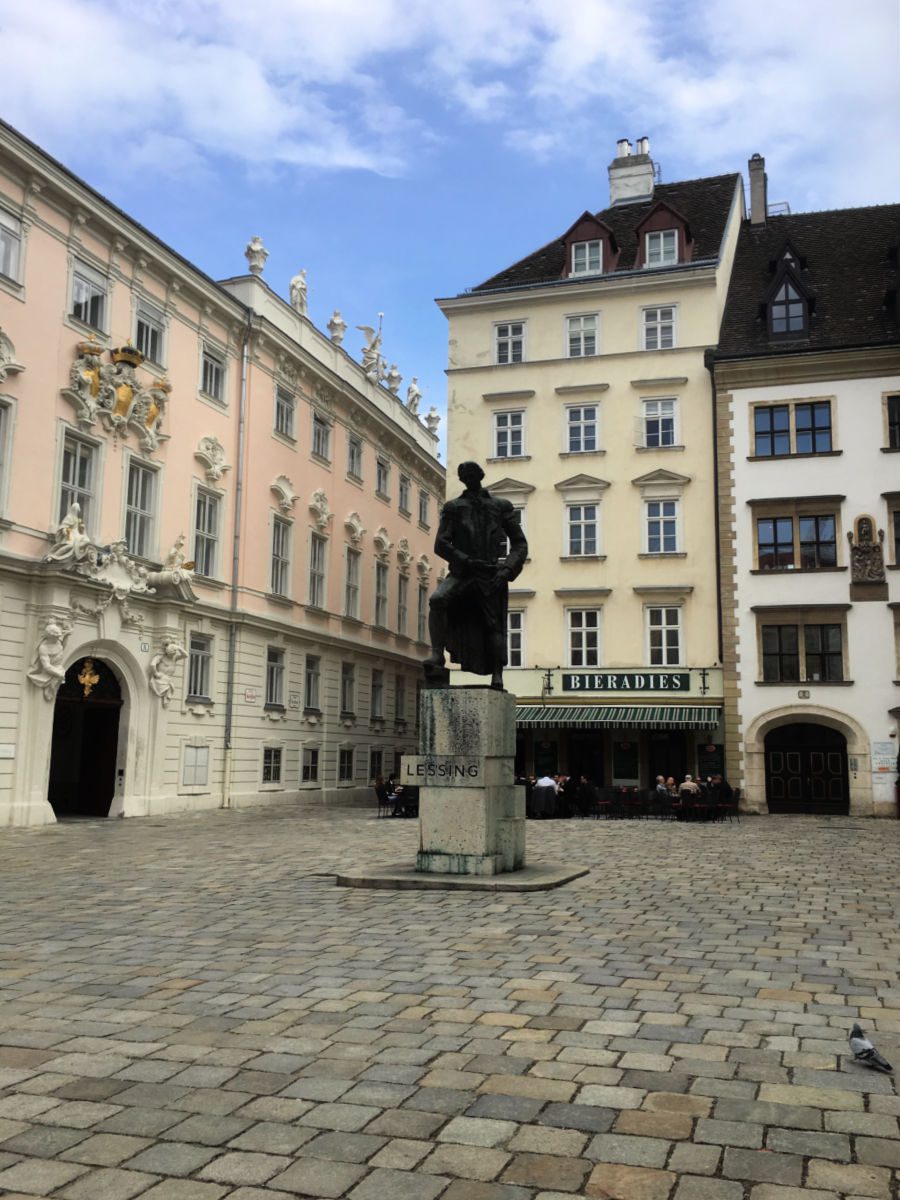 Lessing statue near Judenplatz in Vienna