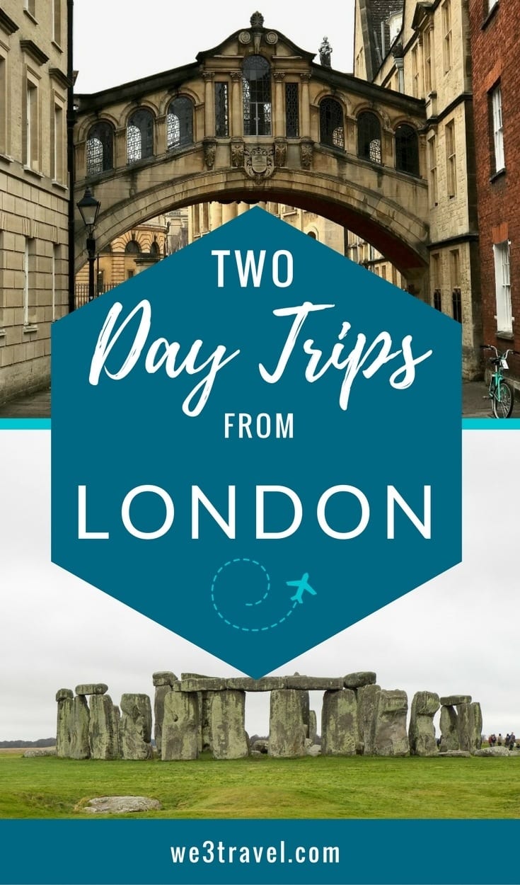 Two day trips from London that are great for families - London travel tips and ideas - Stonehenge and Oxford day trips.
