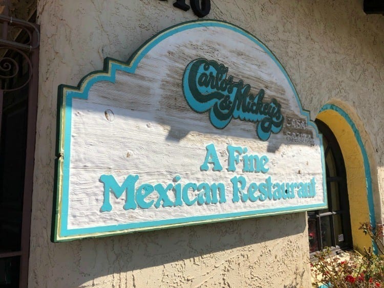 Carlos and Mickey's sign