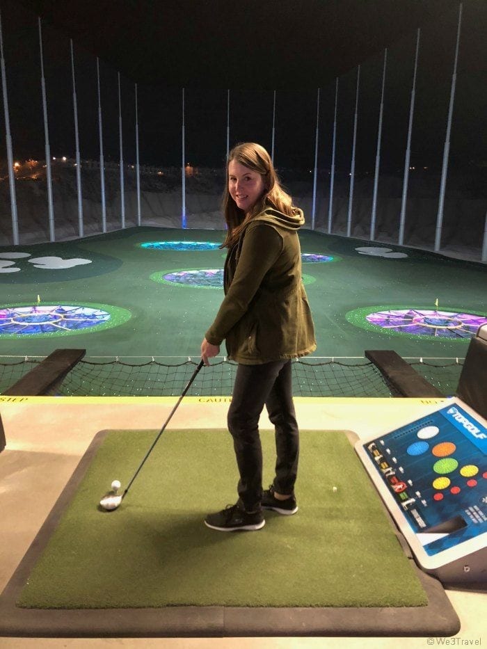 Tamara playing Topgolf