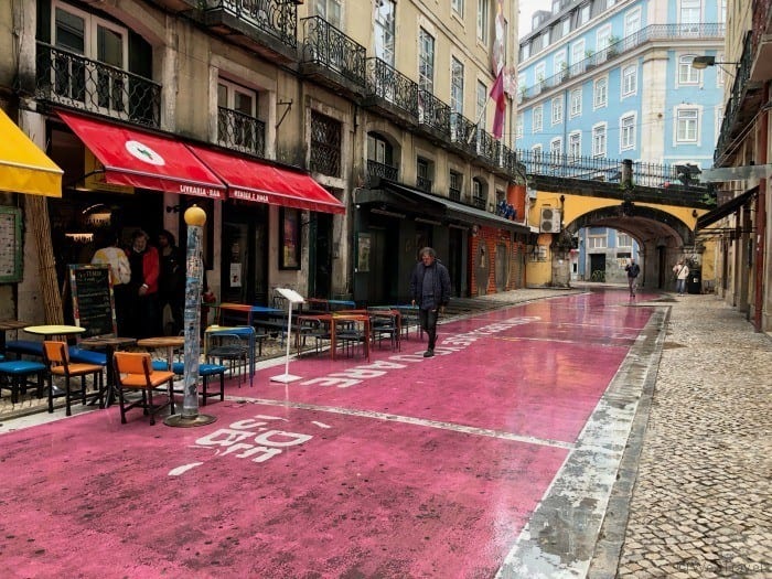 Pink street Lisbon