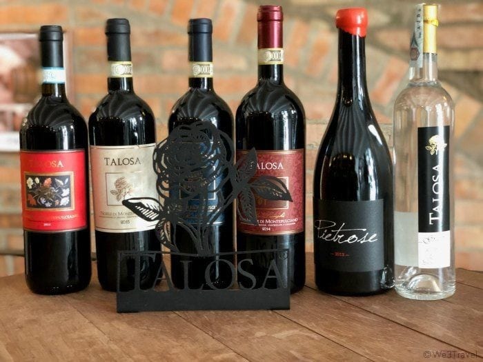 Talosa wine bottles