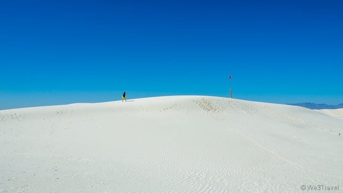 Walking on White Sand dunes