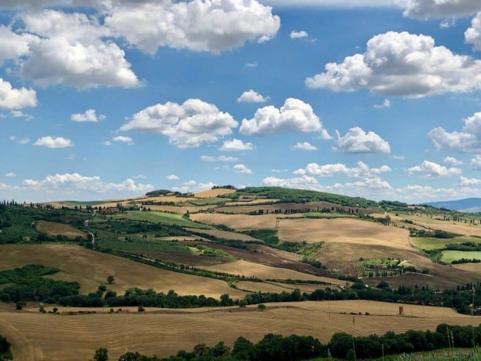 Tuscan hills outside Pienza