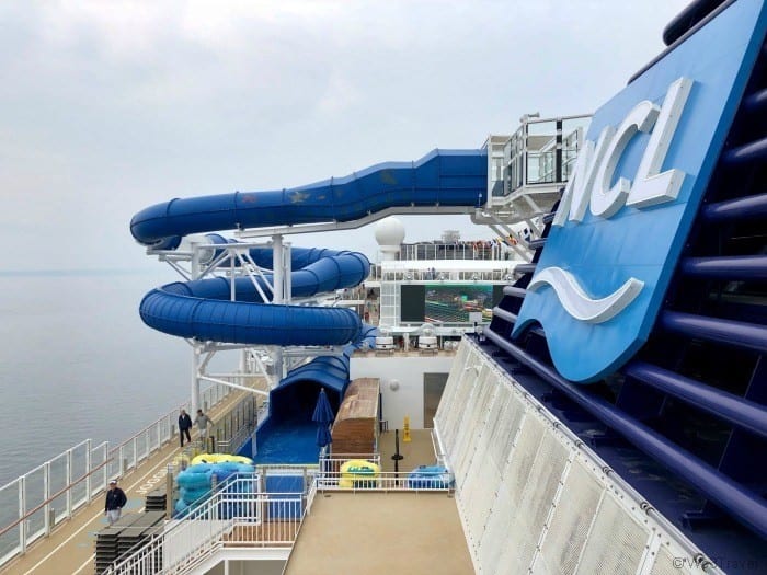 Norwegian bliss water slide