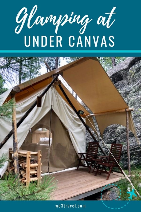 Glamping at Under Canvas Mount Rushmore. Get the full scoop on the tents, the food, the location, and more! If you are interested in camping but don't want to rough it, luxury camping is the way to go! #familytravel #camping #glamping #mountrushmore #undercanvas #southdakota #blackhills #luxurytravel