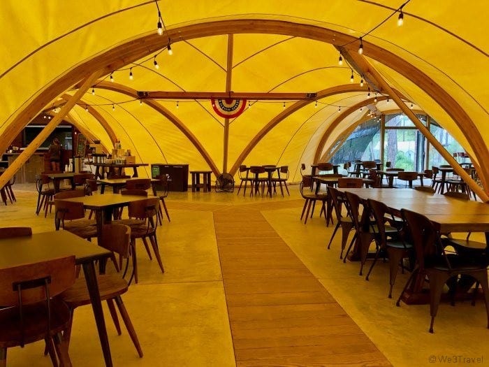 Under Canvas dining room