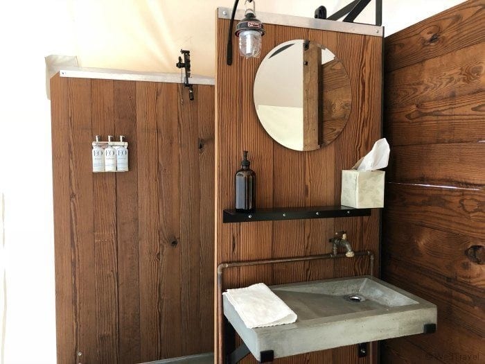 Under Canvas stargazer tent bathroom