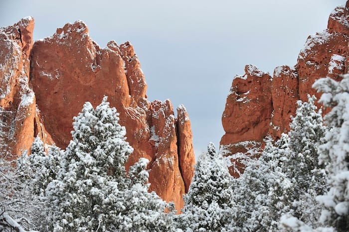 Garden of the Gods in the winter