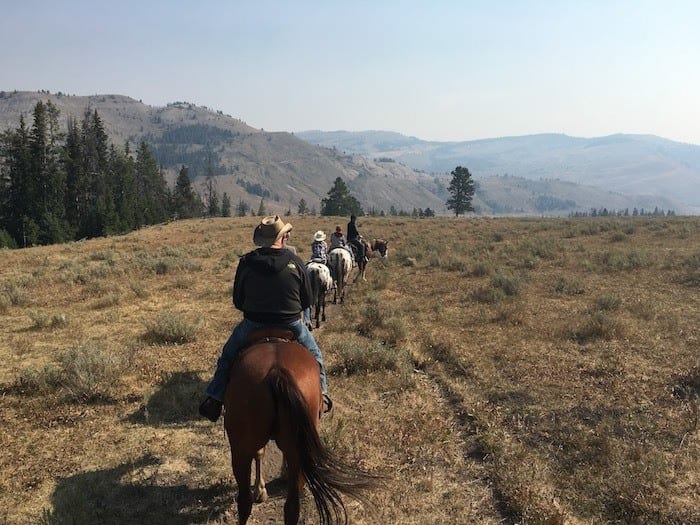 trail ride at Nine Quarter Circle ranch