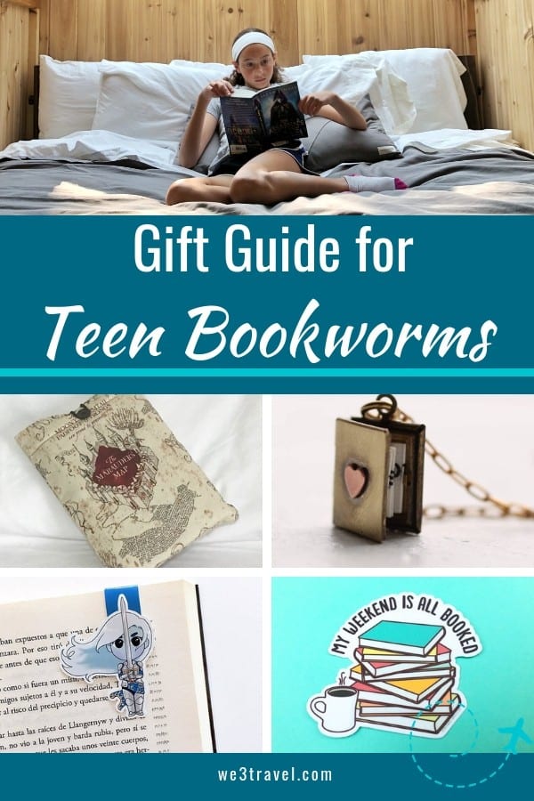 Gifts for bookworms! Use this gift guide to buy for the teen book lover on your list! #giftguide #giftsforteens #bookworms #books