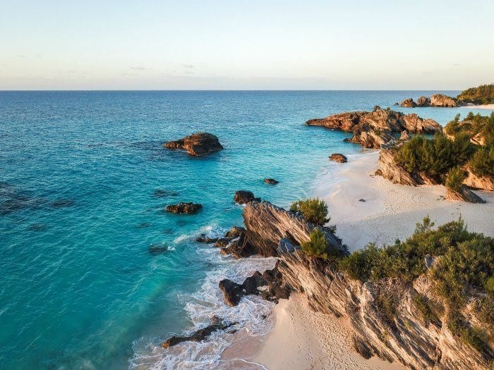 Horseshoe Beach from above by drone