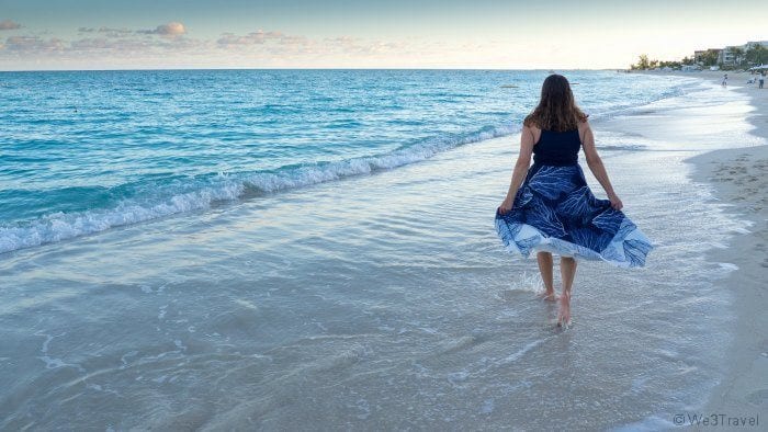 Tamara Gruber on beach