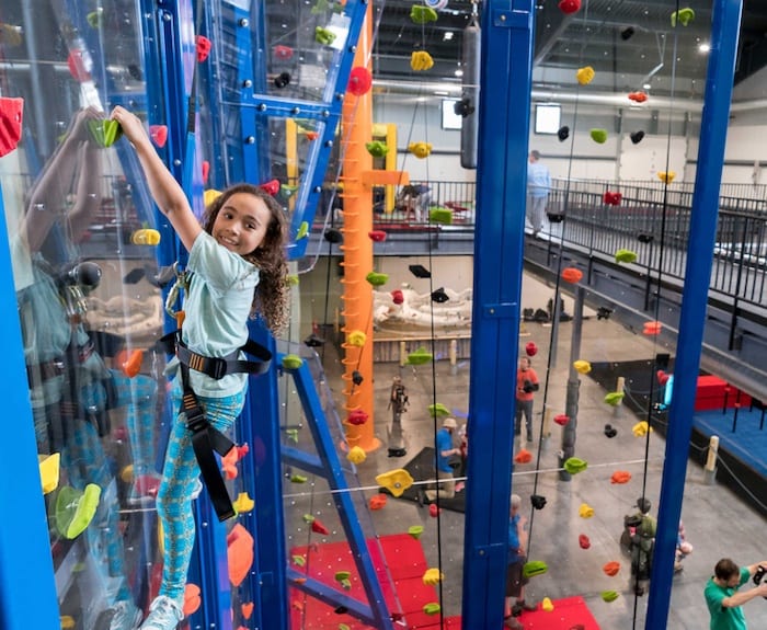 Climbing tower in Smugglers' Notch Fun Zone