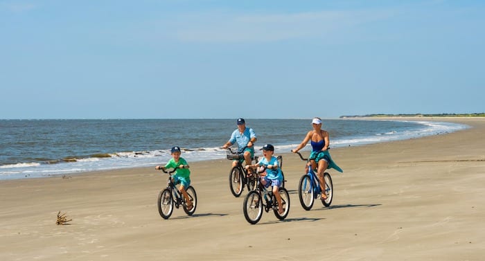 Little St Simons Island beach biking