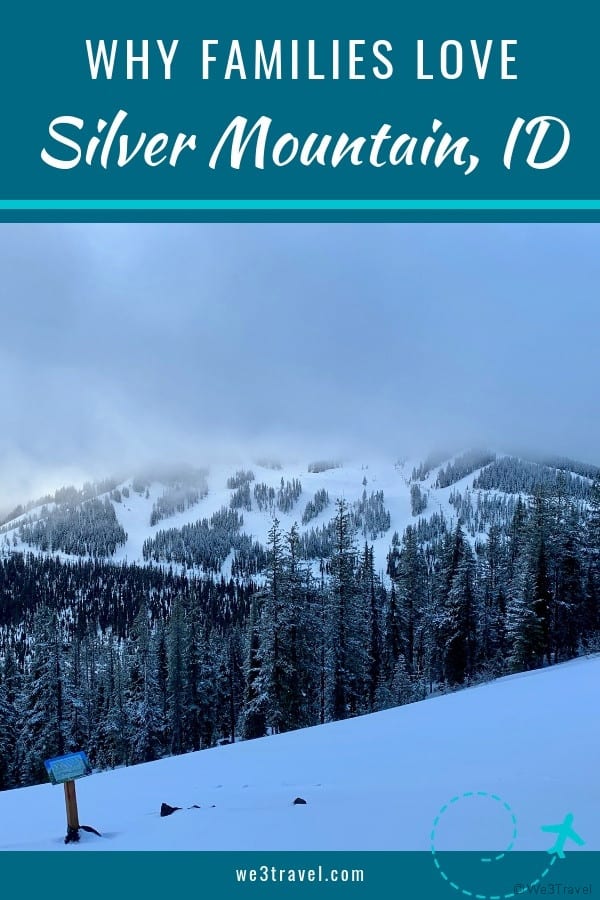 Family skiing in Idaho at Silver Mountain Resort. Find out why families love Silver Mountain (hint, it has something to do with the huge indoor waterpark!) #idaho #skiidaho #visitidaho #ski #silvermountainresort