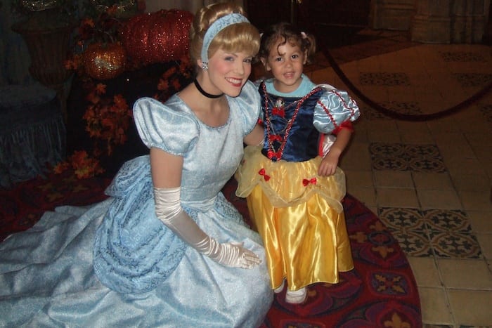 Meeting Cinderella at Disney world