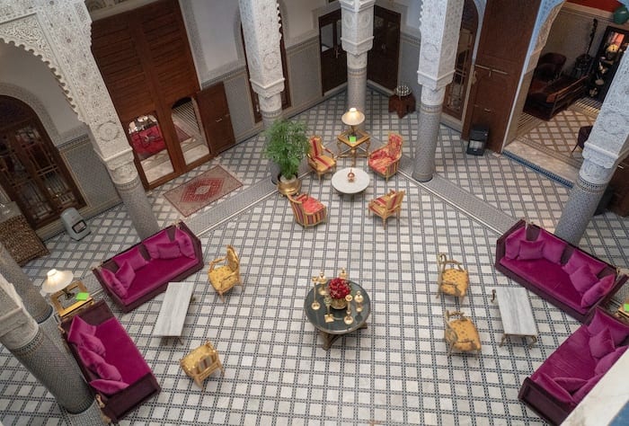 Riad Fes lobby